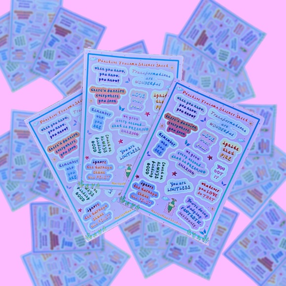Positive Affirmation Sticker Sheets - Multicolor - Picture 1 of 7